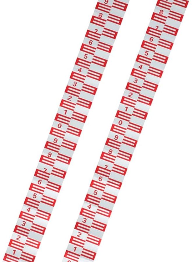 2Pcs Reflective Water Level Scale Stickers Self Adhesive Pool Spa Tank Gauge - Image 1